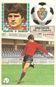 Liga 83-84. Fichaje Nº 12 Gratacós (Club Atlético Osasuna). Ediciones Este.