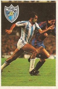 Diego Armando Maradona. Sus driblings. Sus goles. Liga 84-85. Brescia (C.D. Málaga). Cromo Esport.