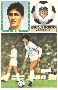 Liga 83-84. Enrique Moreno (Valencia C.F.). Ediciones Este.