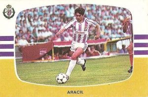 Liga 84-85. Aracil (Real Valladolid). Cromos Cano.