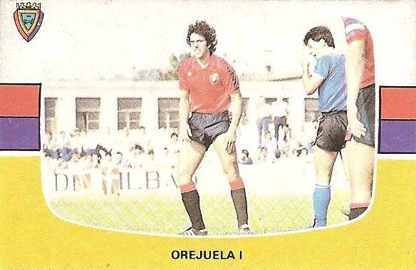 Liga 84-85. Fichaje Nº 14 B Orejuela I (Club Atlético Osasuna). Cromos Cano.