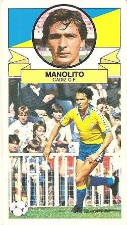 Liga 85-86. Manolito (Cádiz C.F.). Ediciones Este.