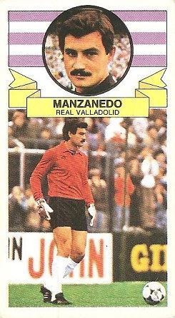 Liga 85-86. Manzanedo (Real Valladolid). Ediciones Este.