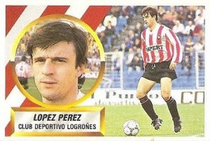 Liga 88-89. López Pérez (C.D. Logroñés). Ediciones Este.