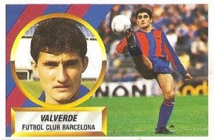 Liga 88-89. Valverde (F.C. Barcelona). Ediciones Este.
