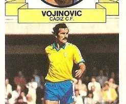 Liga 85-86. Vojinovic (Cádiz C.F.). Ediciones Este.