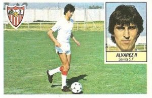 Liga 84-85. Álvarez II (Sevilla C.F.). Ediciones Este.