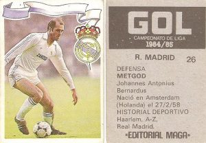 Gol. Campeonato de Liga 1984-85. Metgod (Real Madrid). Editorial Maga.