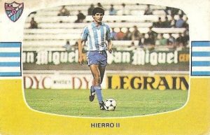 Liga 84-85. Hierro II (C.D. Málaga). Cromos Cano.
