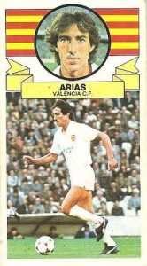 Liga 85-86. Arias (Valencia C.F.). Ediciones Este.