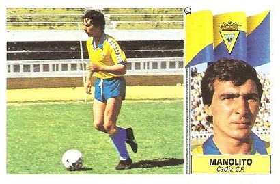 Liga 86-87. Manolito (Cádiz C.F.). Ediciones Este.