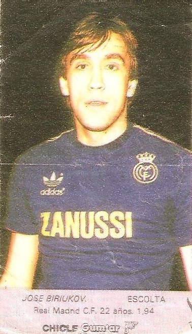 Liga Baloncesto 1985-1986. Biriukov (Real Madrid). Chicle Gumtar.