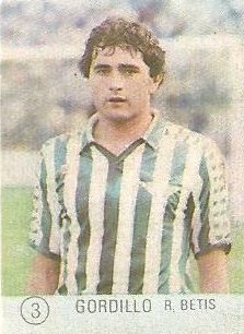 1983 Selección de Fútbol Liga Española. Gordillo (Real Betis). Editorial Mateo Mirete.