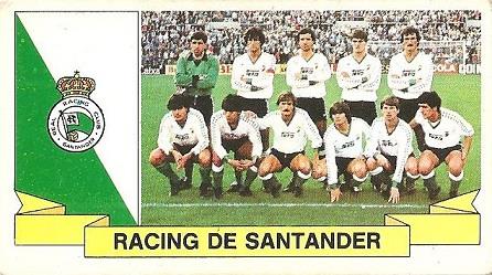 Liga 85-86. Alineación Racing de Santander (Racing de Santander). Ediciones Este.