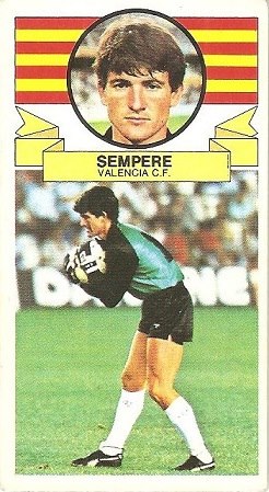 Liga 85-86. Sempere (Valencia C.F.). Ediciones Este.