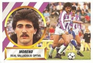Liga 88-89. Moreno (Real Valladolid). Ediciones Este.