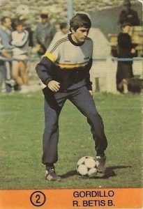 1983-84 Super Campeones. Gordillo (Real Betis). (Ediciones Gol)