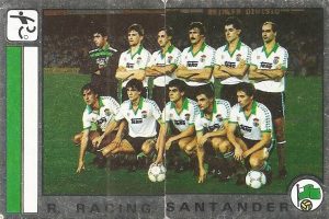 Fútbol 87. Alineación Racing de Santander (Racing de Santander). Ediciones Panini.