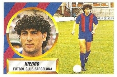 Liga 88-89. Fichaje Nº 1 Hierro (F.C. Barcelona). Ediciones Este.