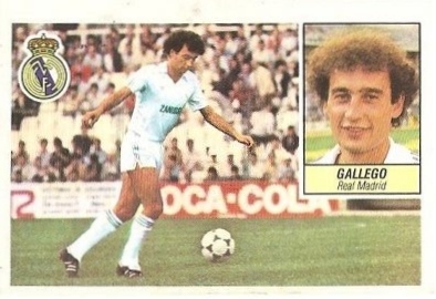 Liga 84-85. Gallego (Real Madrid). Ediciones Este.