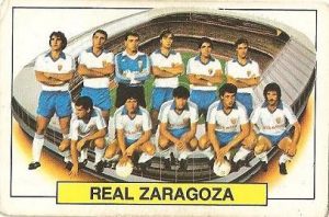 Liga 83-84. Alineación Real Zaragoza (Real Zaragoza). Ediciones Este.