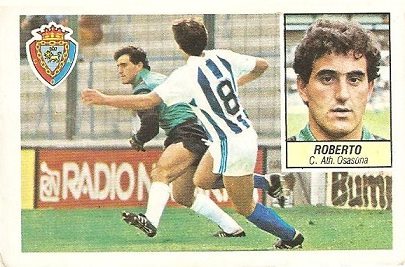 Liga 84-85. Roberto (Club Atlético Osasuna). Ediciones Este.