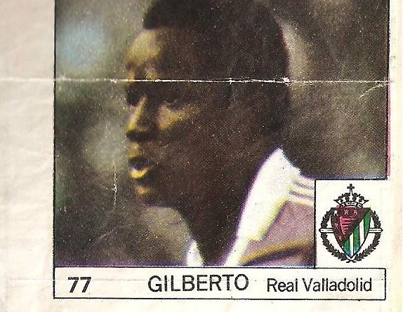 Super Cromos Los Mejores del Mundo (1981). Gilberto (Real Valladolid). Chicle Fútbol Boomer.
