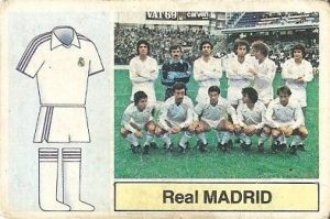 Liga 82-83. Alineación Real Madrid (Real Madrid). Ediciones Este.