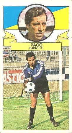 Liga 85-86. Paco (Cádiz C.F.). Ediciones Este.