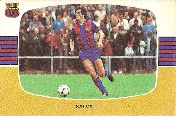 Liga 84-85. Fichaje Nº 21 Salva (F.C. Barcelona). Cromos Cano.