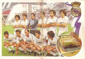 Gol. Campeonato de Liga 1984-85. Alineación Real Madrid (Real Madrid). Editorial Maga.