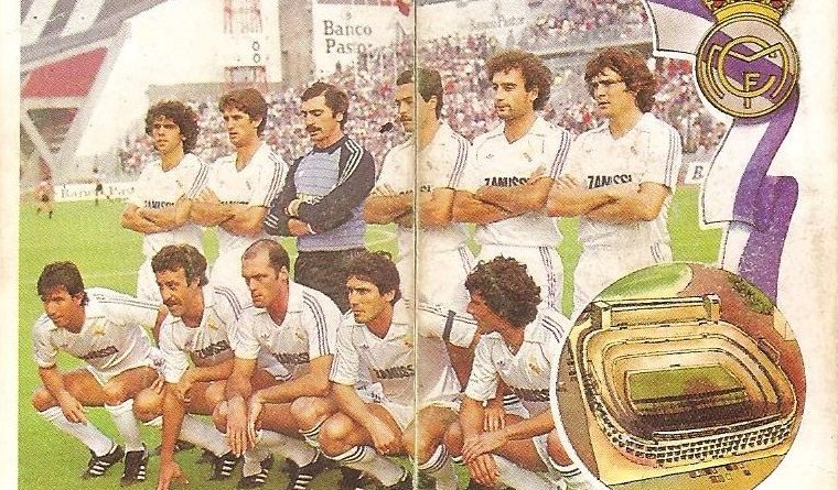 Gol. Campeonato de Liga 1984-85. Alineación Real Madrid (Real Madrid). Editorial Maga.