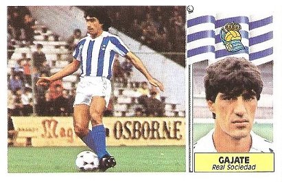 Liga 86-87. Gajate (Real Sociedad). Ediciones Este.