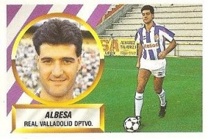 Liga 88-89. Fichaje Nº 16 Albesa (Real Valladolid). Ediciones Este.