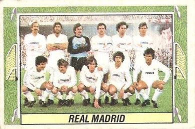 Liga 84-85. Alineación Real Madrid (Real Madrid). Ediciones Este.