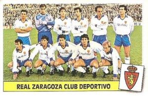 Liga 86-87. Alineación Real Zaragoza (Real Zaragoza). Ediciones Este.