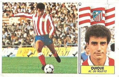 Liga 86-87. Quique (Atlético de Madrid). Ediciones Este.