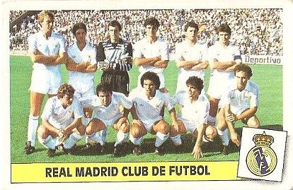 Liga 86-87. Alineación Real Madrid (Real Madrid). Ediciones Este.