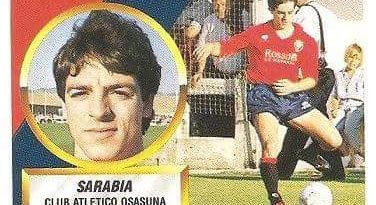 Liga 88-89. José Luis Sarabia (Club Atlético Osasuna). Ediciones Este.