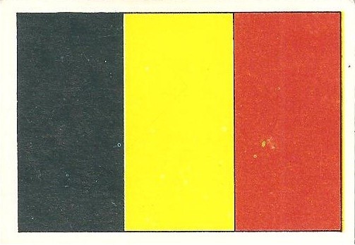 Eurocopa 1984. Bandera Bélgica (Bélgica) Editorial Fans Colección.
