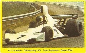 Grand Prix Ford 1982. Carlos Reutemann (Brabham). (Editorial Danone).