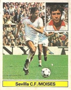 Liga 81-82. Moises (Sevilla C.F.). Ediciones Este.