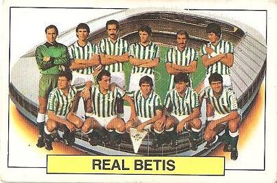 Liga 83-84. Alineación Real Betis (Real Betis). Ediciones Este.
