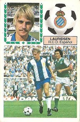 Liga 83-84. Lauridsen (R.C.D. Español). Ediciones Este.