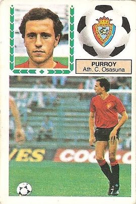 Liga 83-84. Purroy (Club Atlético Osasuna). Ediciones Este.