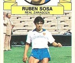 Liga 85-86. Fichaje Nº 31 Rubén Sosa (Real Zaragoza). Ediciones Este.