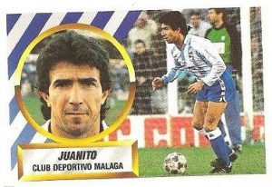 Liga 88-89. Juanito (C.D. Málaga). Ediciones Este.