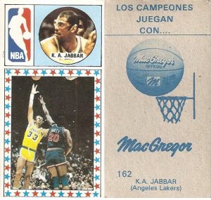 Baloncesto 1986-1987. K.A. Jabbar (L.A. Lakers). Ediciones J. Merchante.