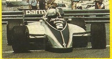 Grand Prix Ford 1982. Riccardo Patresse (Brabham). (Editorial Danone).