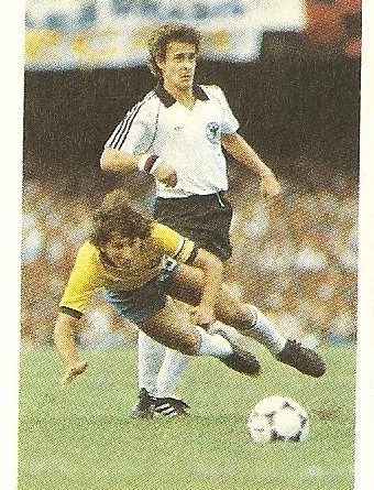 Eurocopa 1984. Littbarski (Alemania Federal). Editorial Fans Colección.